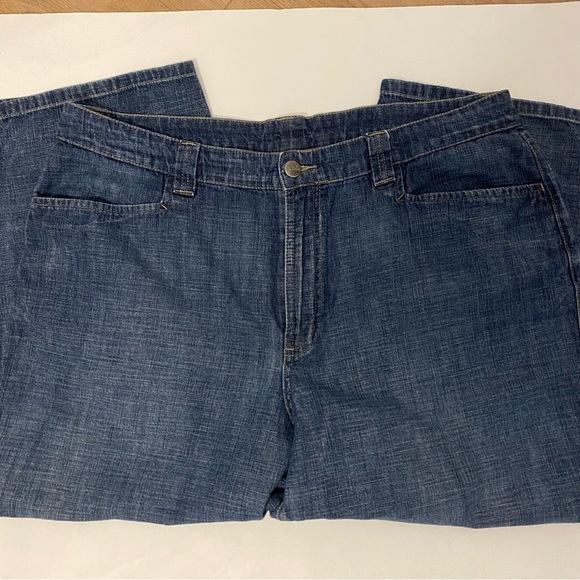 LL Bean soft denim wide leg capris - Picture 1 of 5